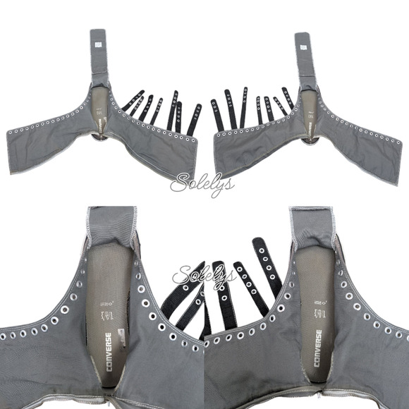Converse 2012 XXHI 7 Multi Strap Grey Buckle Knee High Sneaker Boot M9 W11 RARE - Picture 9 of 15
